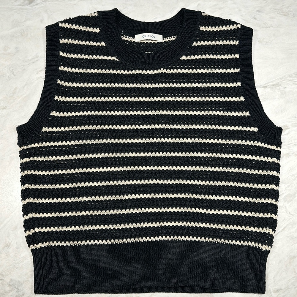 CHICJOC Crochet Stripe Tank